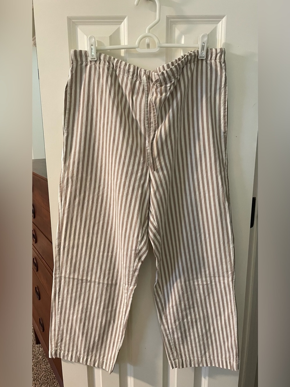 Vintage Orvis Striped Cotton Cropped Pants